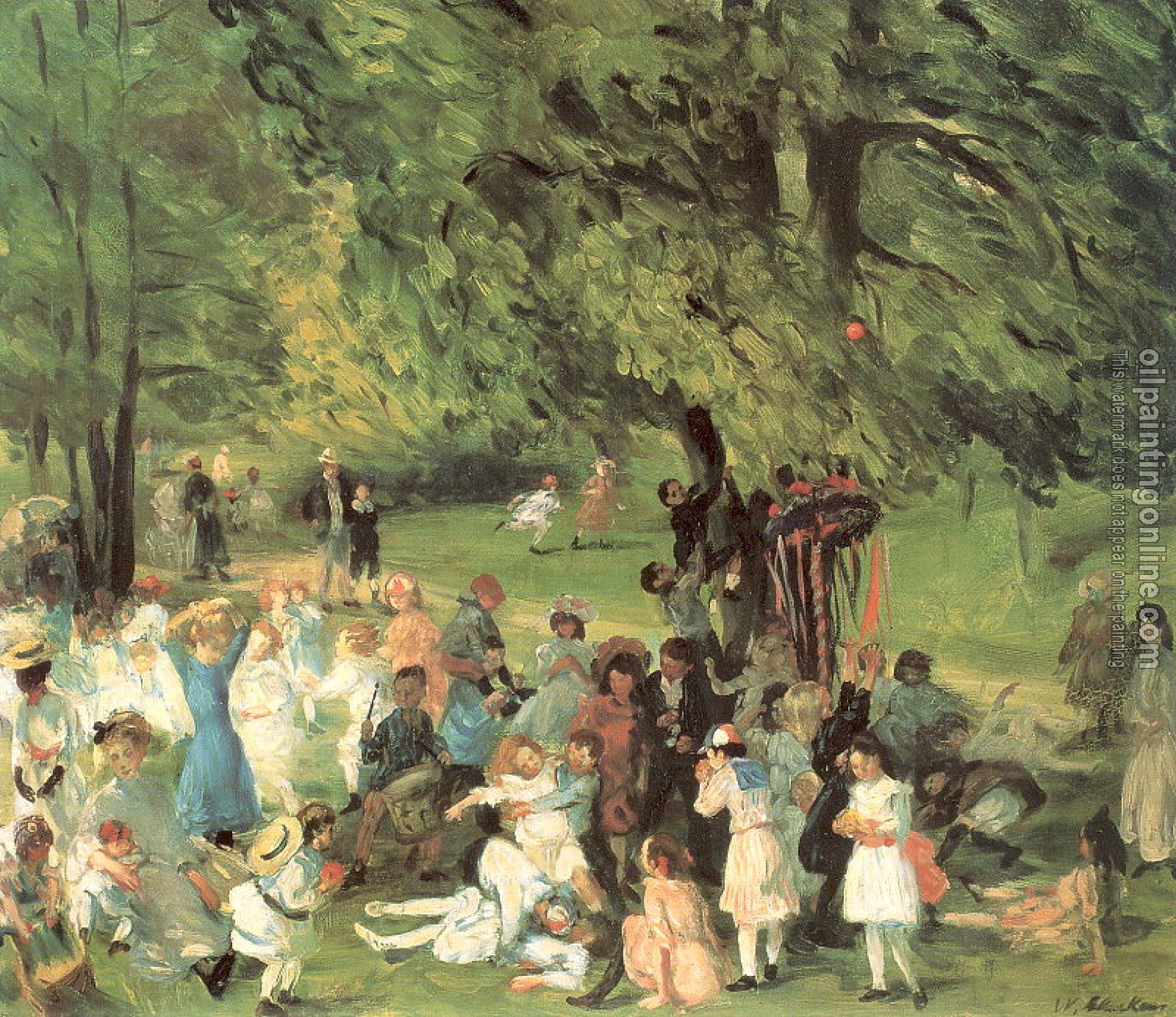 William James Glackens - May Day in Central Park